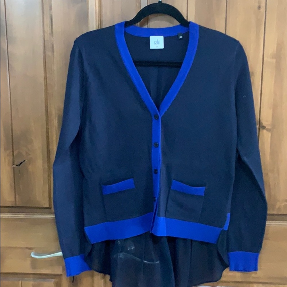 Blue cardigan